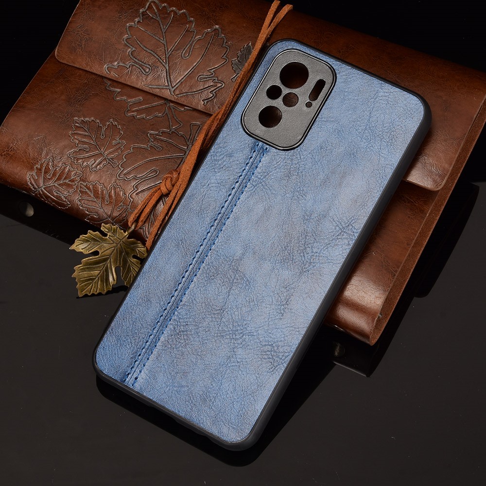 PU Leather Coated PC + TPU Mobile Phone Case for Xiaomi Redmi Note 10 4G / Redmi Note 10S - Blue-8