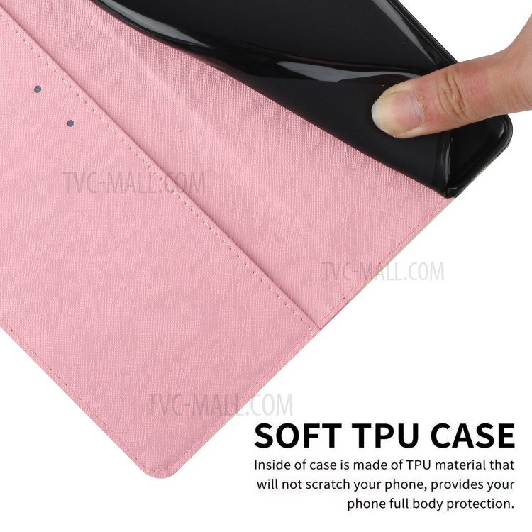 Pattern Printing Leather Stand Wallet Phone Case Shell for Xiaomi Redmi Note 9 5G / Redmi Note 9T 5G - Watercolor Flower-9