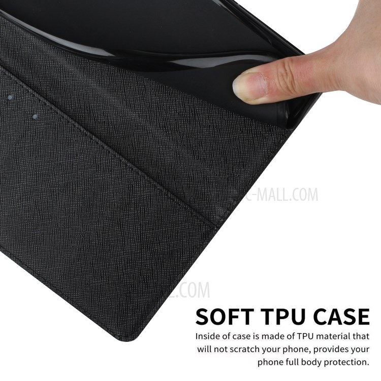 Pattern Printing Leather Wallet Case for Xiaomi Mi 11 - Black Flower-7