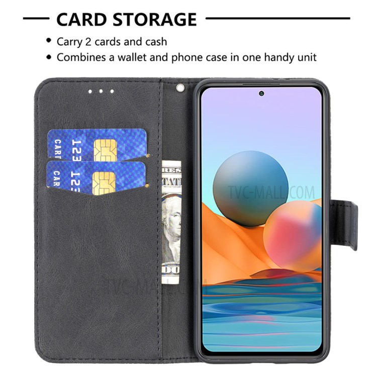 Imprint Butterfly Flower Magnetic Leather Stand Cover for Xiaomi Redmi Note 10 Pro Max/Redmi Note 10 Pro - Black-3