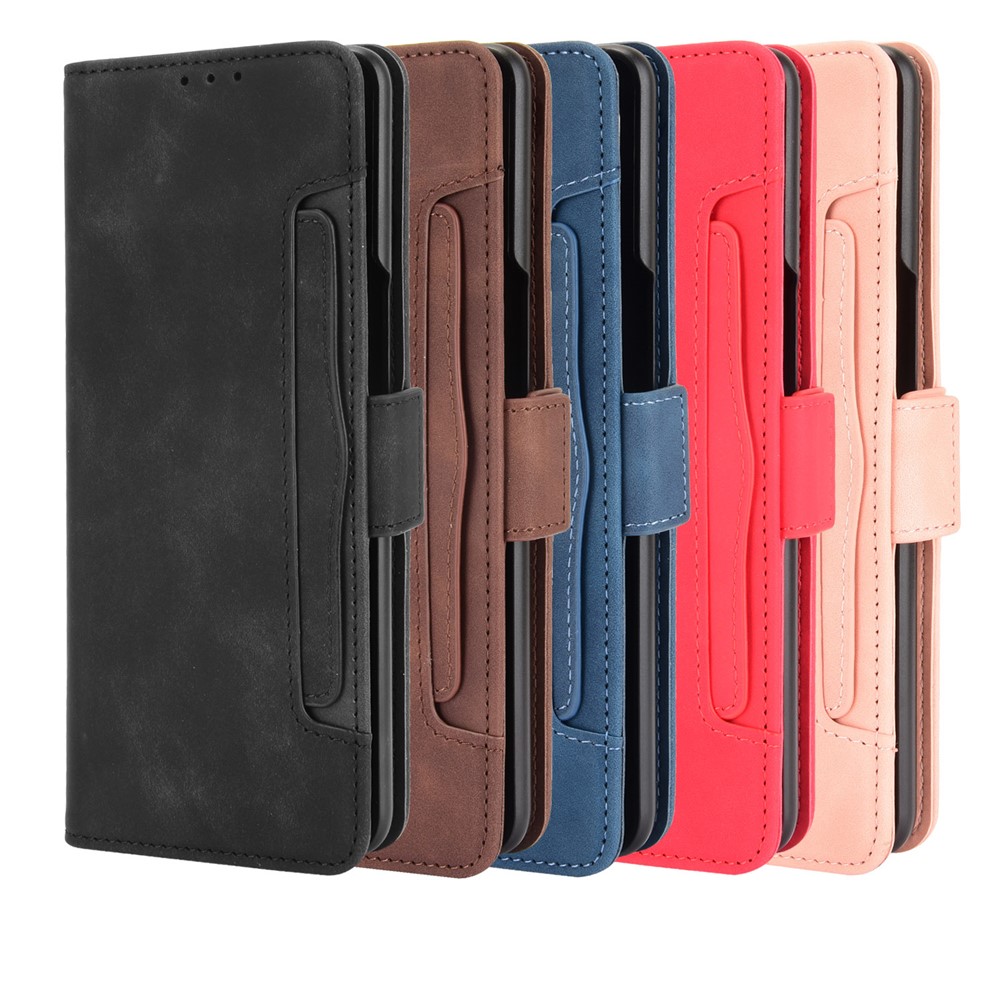 Multiple Card Slots Wallet Leather Mobile Phone Case with Flip Stand for Xiaomi Mi Mix Fold - Blue-10