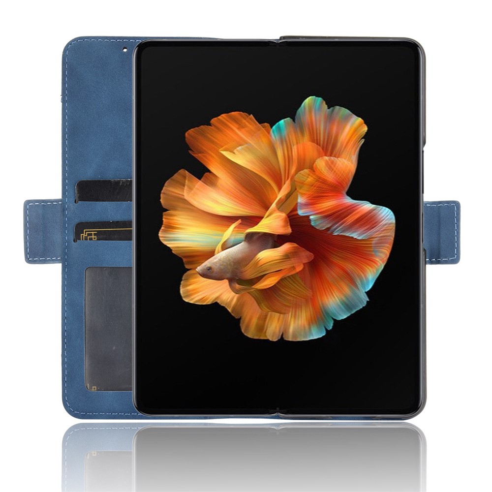 Multiple Card Slots Wallet Leather Mobile Phone Case with Flip Stand for Xiaomi Mi Mix Fold - Blue-4