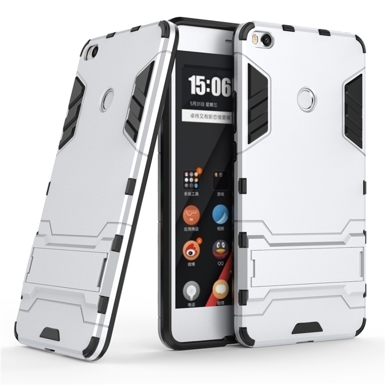 Cool Guard Plastic TPU Hybrid Case for Xiaomi Mi Max 2 - White-1