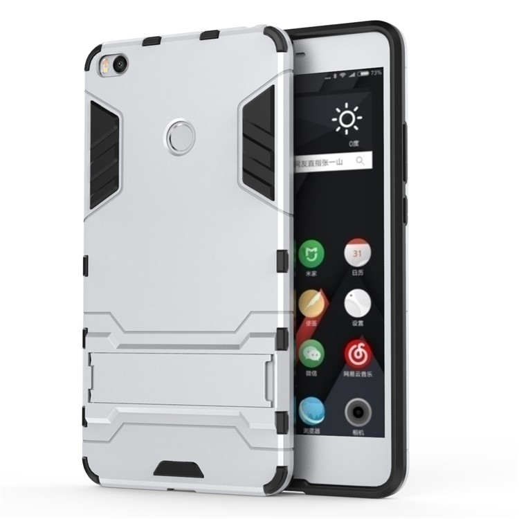 Cool Guard Plastic TPU Hybrid Case for Xiaomi Mi Max 2 - White-2