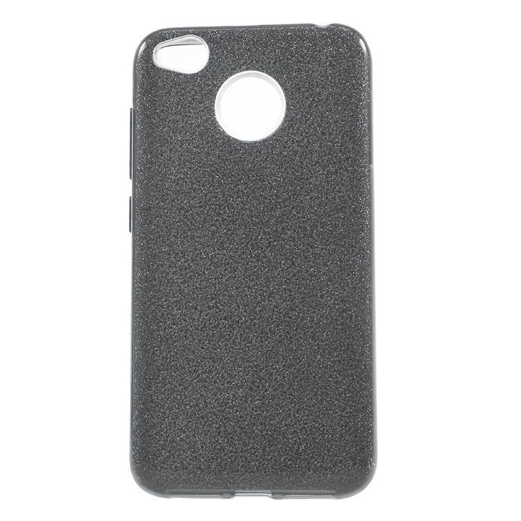 Pure Color PC + TPU + Glitter Paper Case for Xiaomi Redmi 4X - Grey-1