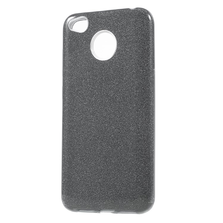 Pure Color PC + TPU + Glitter Paper Case for Xiaomi Redmi 4X - Grey-2