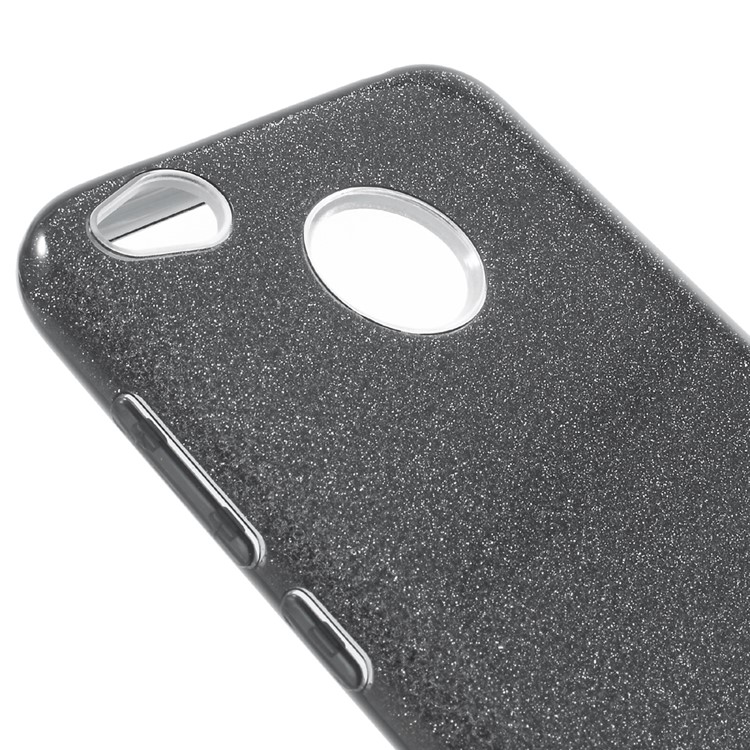 Pure Color PC + TPU + Glitter Paper Case for Xiaomi Redmi 4X - Grey-4