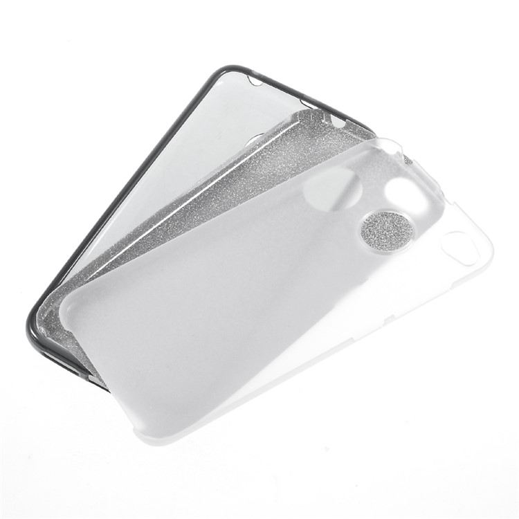 Pure Color PC + TPU + Glitter Paper Case for Xiaomi Redmi 4X - Grey-6