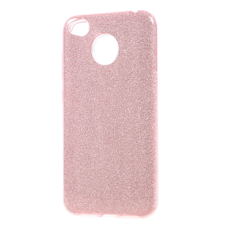 Pure Color PC + TPU + Glitter Paper Back Casing for Xiaomi Redmi 4X - Rose Gold-2