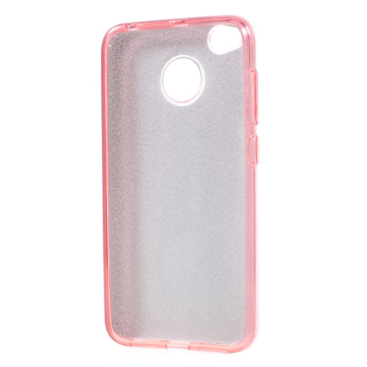 Pure Color PC + TPU + Glitter Paper Back Casing for Xiaomi Redmi 4X - Rose Gold-3