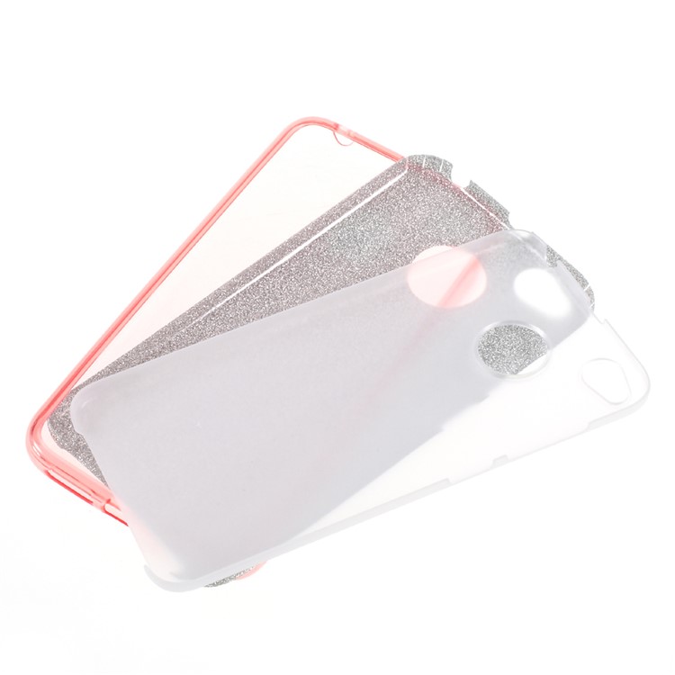 Pure Color PC + TPU + Glitter Paper Back Casing for Xiaomi Redmi 4X - Rose Gold-4
