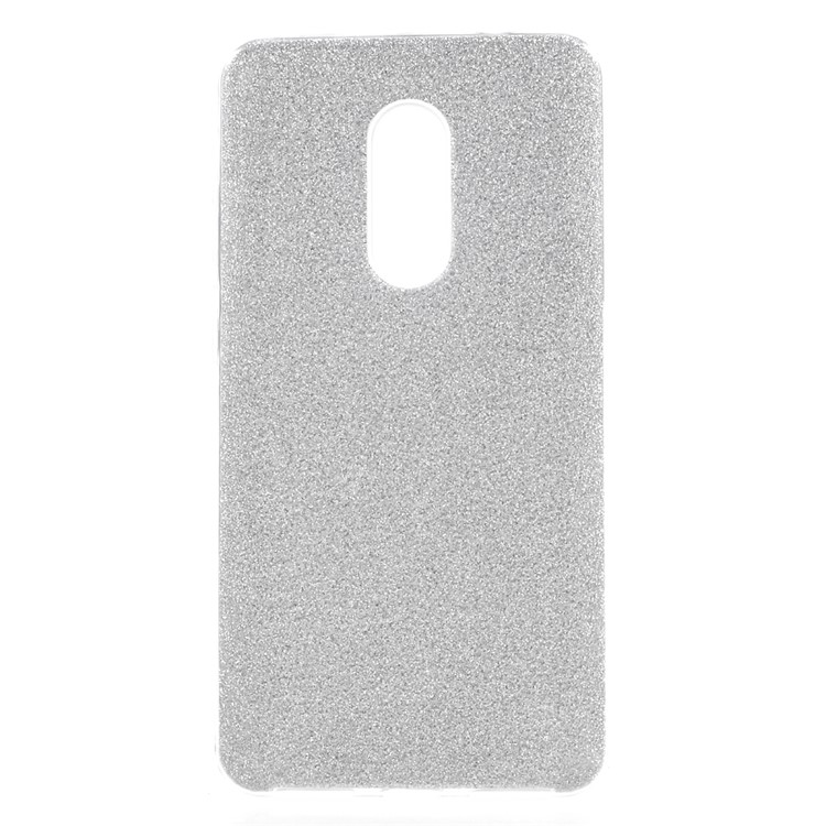 Pure Color PC + TPU + Glitter Paper Case for Xiaomi Redmi Note 4X - Silver-1
