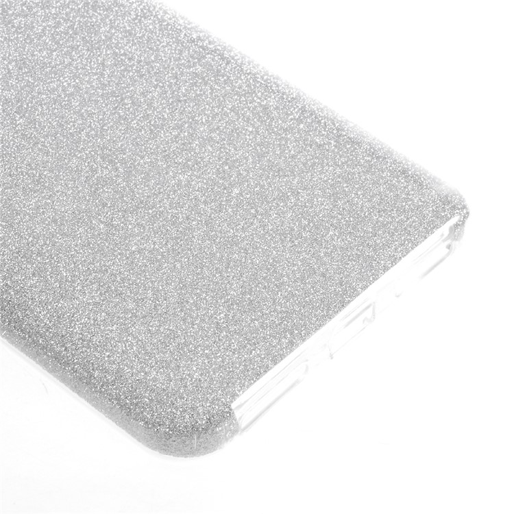 Pure Color PC + TPU + Glitter Paper Case for Xiaomi Redmi Note 4X - Silver-5