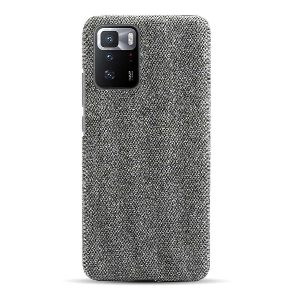 KSQ Plastic Recouvert De Tissu Back Case Pour Xiaomi Redmi Note 10 Pro (Chine) - Gris-3