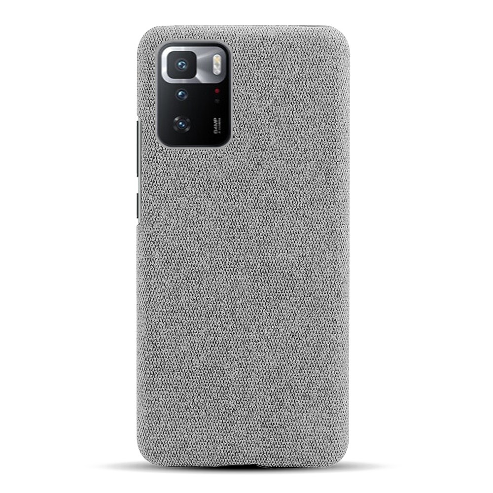 KSQ Plastic Recouvert De Tissu Back Case Pour Xiaomi Redmi Note 10 Pro (Chine) - Gris Clair-3