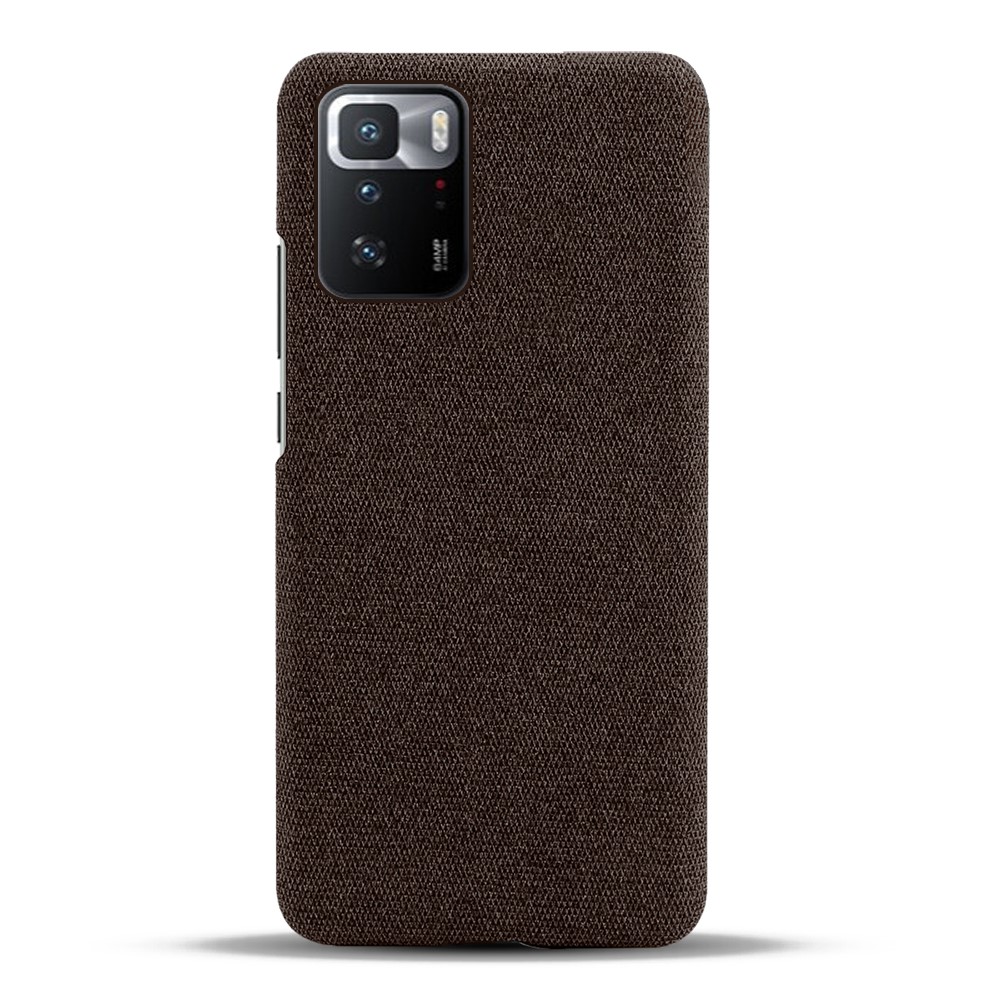 KSQ-Kunststoff Mit Tuch Back-Koffer Für Xiaomi Redmi-Anmerkung 10 Pro (China) - Braun-3
