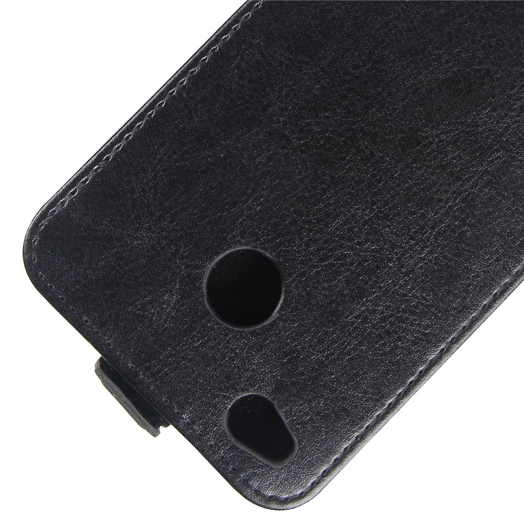 Crazy Horse Leather Vertical Card Slot Case for Xiaomi Redmi 4X - Black-2