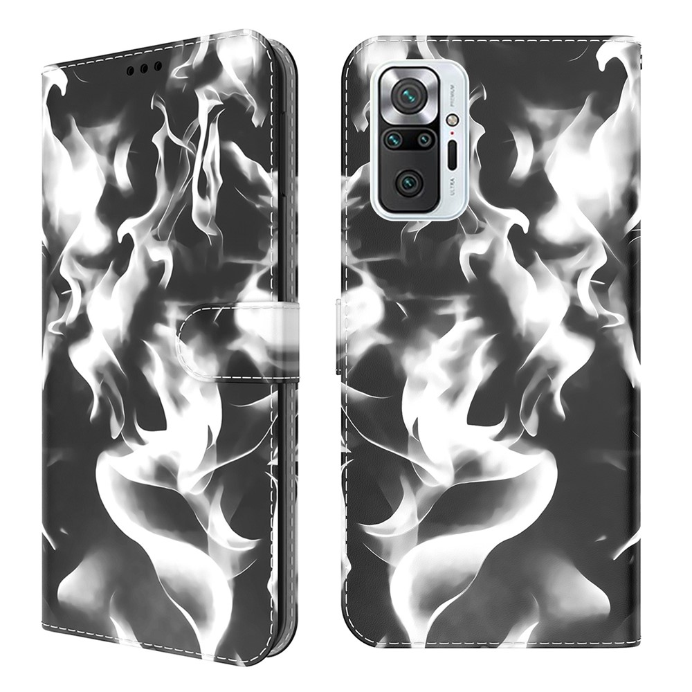 Fog Pattern Printing Leather Wallet Design Stand Phone Cover for Xiaomi Redmi Note 10 Pro Max / Redmi Note 10 Pro - Black-1