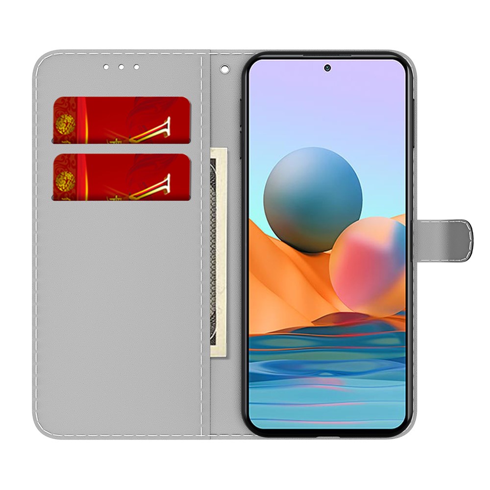Fog Pattern Printing Leather Wallet Design Stand Phone Cover for Xiaomi Redmi Note 10 Pro Max / Redmi Note 10 Pro - Black-3