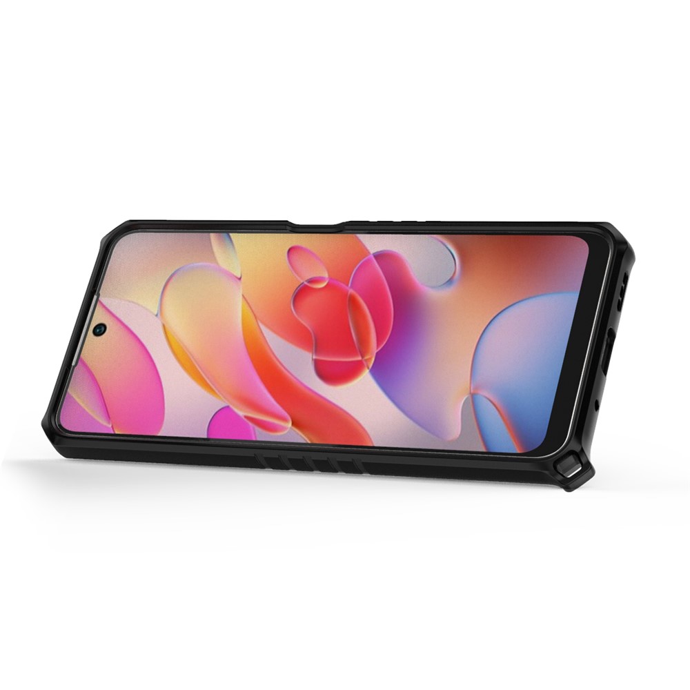 PC+TPU Hybrid Phone Case Built-in Magnetic Holder with Kickstand for Xiaomi Redmi Note 10 5G / Poco M3 Pro 4G / 5G - White-3