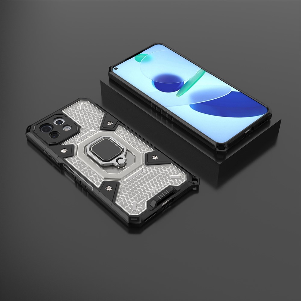 Kickstand Hybrid Hard PC Soft TPU Shockproof Protective Case for Xiaomi Mi 11 Lite 5G / 4G - Grey-10