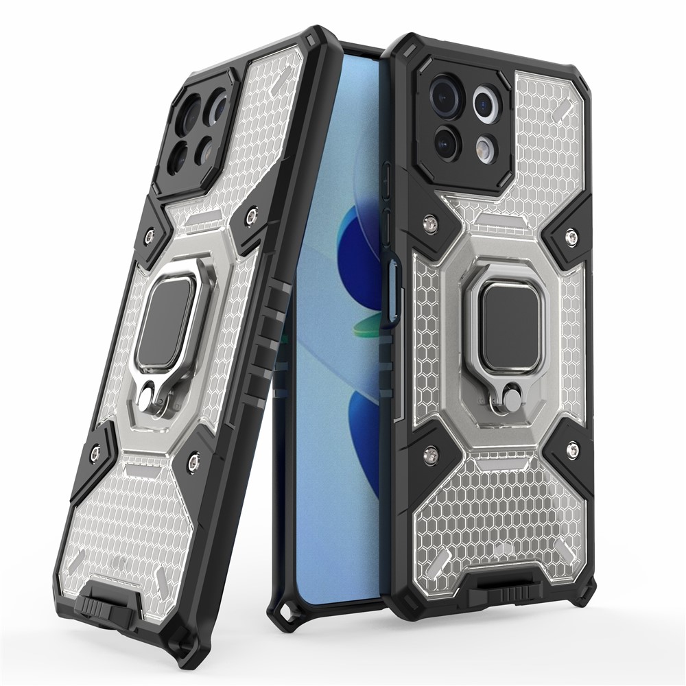 Kickstand Hybrid Hard PC Soft TPU Shockproof Protective Case for Xiaomi Mi 11 Lite 5G / 4G - Grey-2