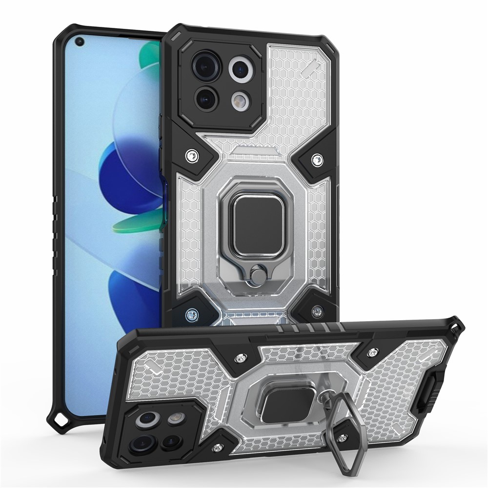 Kickstand Hybrid Hard PC Soft TPU Shockproof Protective Case for Xiaomi Mi 11 Lite 5G / 4G - Grey-4