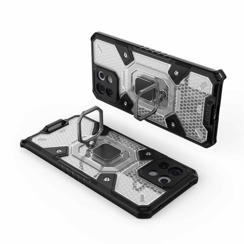 Kickstand Hybrid Hard PC Soft TPU Shockproof Protective Case for Xiaomi Mi 11 Lite 5G / 4G - Grey-7
