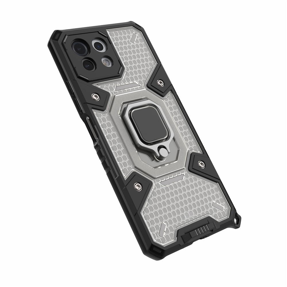 Kickstand Hybrid Hard PC Soft TPU Shockproof Protective Case for Xiaomi Mi 11 Lite 5G / 4G - Grey-8