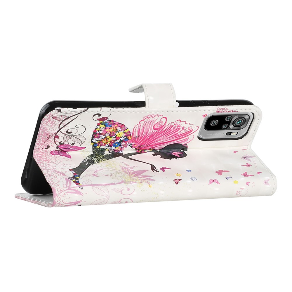 Full Protection 3D Pattern Printing Magnetic Folio PU Leather Shockproof Stand Flip Cover for Xiaomi Redmi Note 10 4G / Redmi Note 10S - Fairy-4