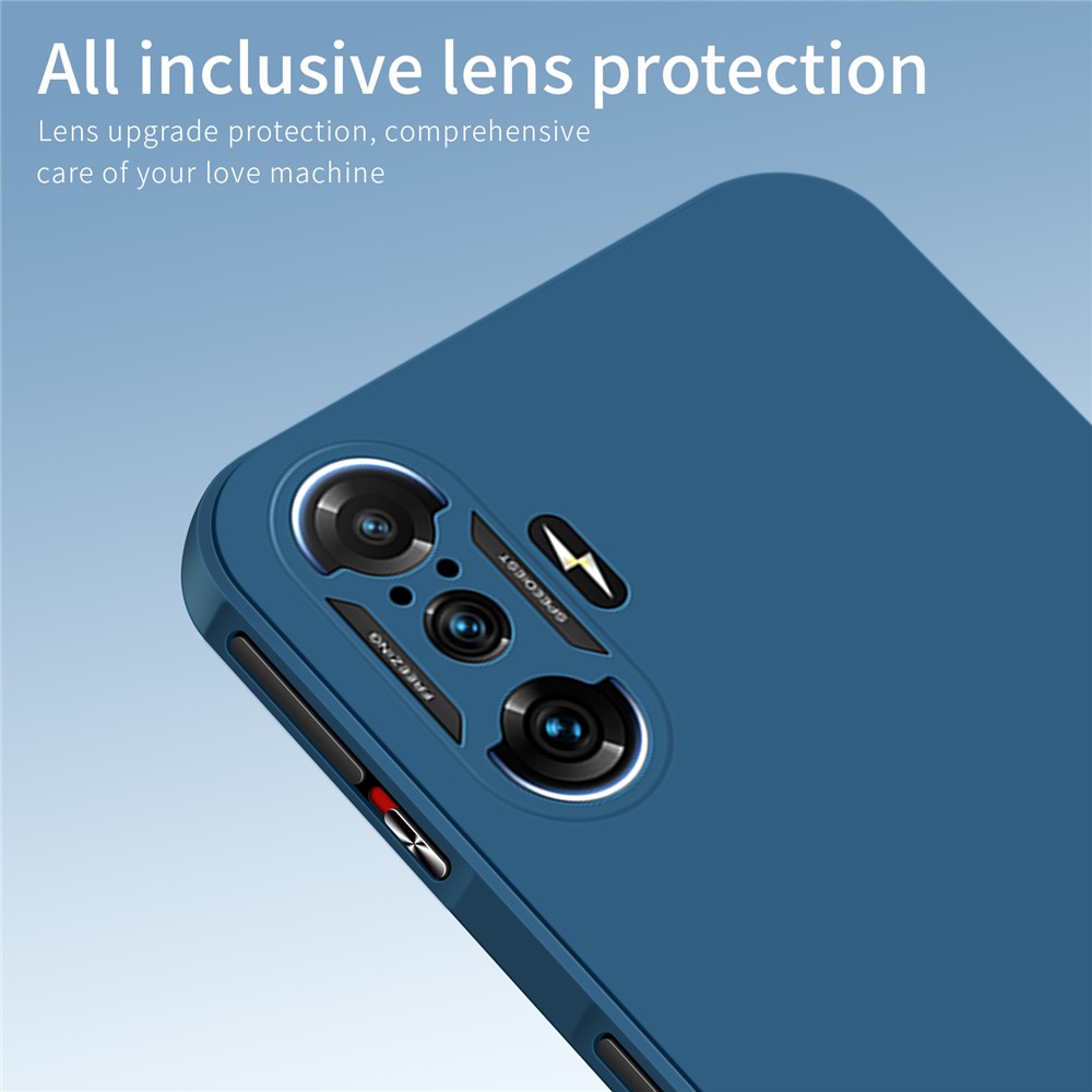 PINWUYO Soft Silicone + TPU Cell Phone Case Cover Protector for Xiaomi Redmi K40 Gaming - Dark Blue-5