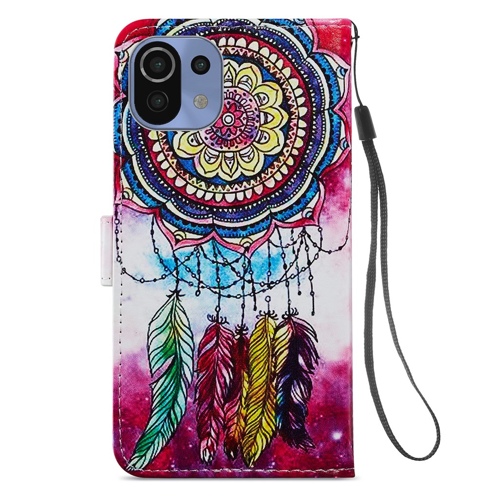 Wallet Design Pattern Printing Leather Phone Case Stand Cover for Xiaomi Mi 11 Lite 4G/5G - Dreamcatcher-3