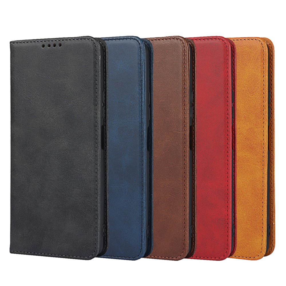 Auto-absorbed Wallet Stand Design Protective Leather Case for Xiaomi Redmi Note 10 Pro - Black-9