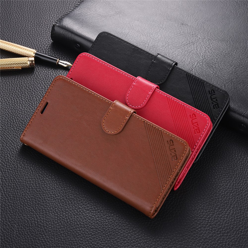 AZNS Wallet Stand Leather Protective Shell for Xiaomi Redmi Note 10 4G/Note 10S - Brown-10