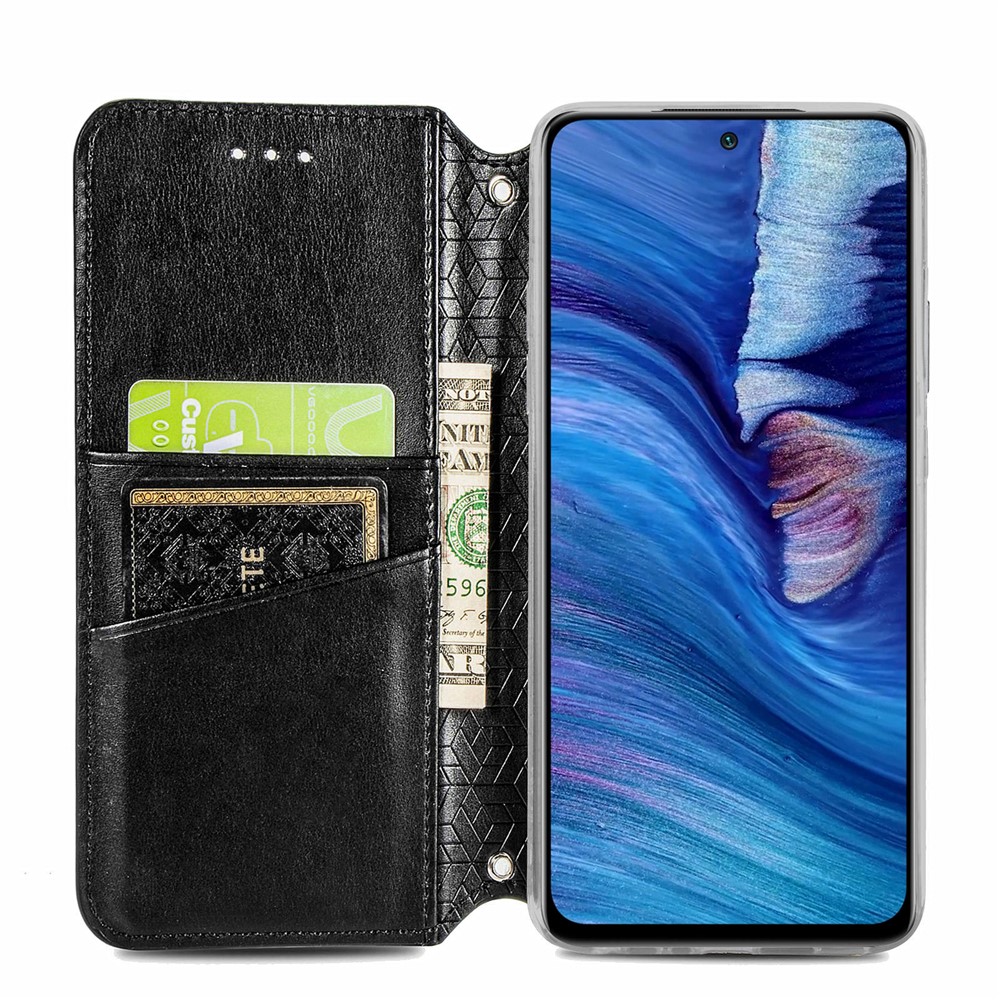 Imprinted Mandala Flower Pattern Auto-absorbed PU Leather Shell Stand Design Wallet for Xiaomi Poco M3 Pro 4G/Poco M3 Pro 5G/Redmi Note 10 5G - Black-10