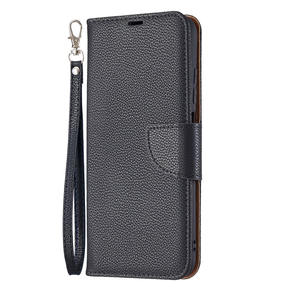 Full Cover Litchi Grain Magnetic Closure Leather Wallet Phone Case for Xiaomi Redmi Note 10 5G / Poco M3 Pro 5G / 4G - Black-4