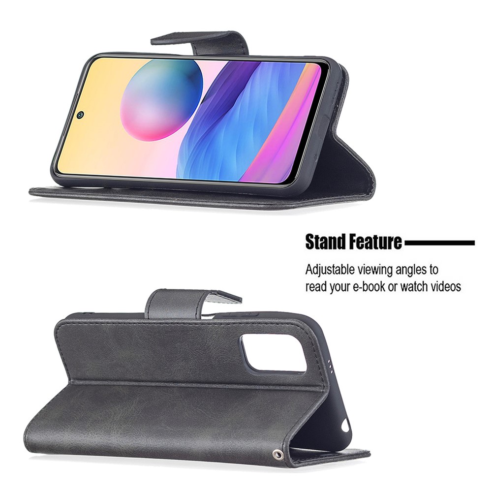 All-Inclusive Shockproof Stand Sheepskin Texture Wallet Flip Wallet Phone Cover for Xiaomi Redmi Note 10 5G / Poco M3 Pro 5G / 4G - Black-2