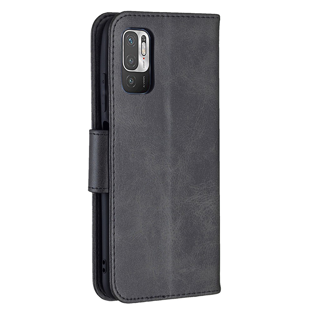 All-Inclusive Shockproof Stand Sheepskin Texture Wallet Flip Wallet Phone Cover for Xiaomi Redmi Note 10 5G / Poco M3 Pro 5G / 4G - Black-5