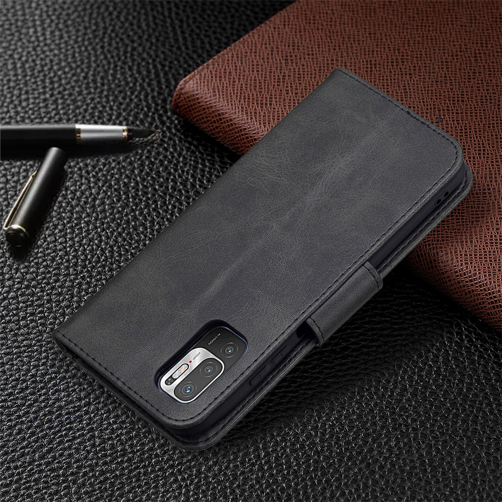 All-Inclusive Shockproof Stand Sheepskin Texture Wallet Flip Wallet Phone Cover for Xiaomi Redmi Note 10 5G / Poco M3 Pro 5G / 4G - Black-7