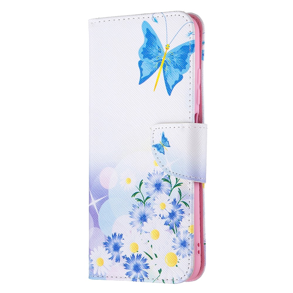 Pattern Printing PU Leather Magnetic Closure Stand Flip Shockproof Case for Xiaomi Redmi Note 10 5G / Poco M3 Pro 5G / 4G - Butterfly and Flower-4