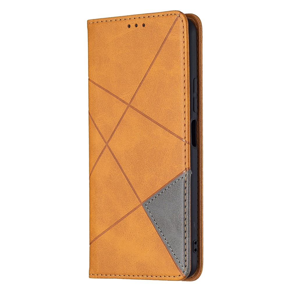 Geometric Pattern Auto-absorbed Stand Leather Phone Case for Xiaomi Mi 11 Lite 4G / 5G - Brown-2