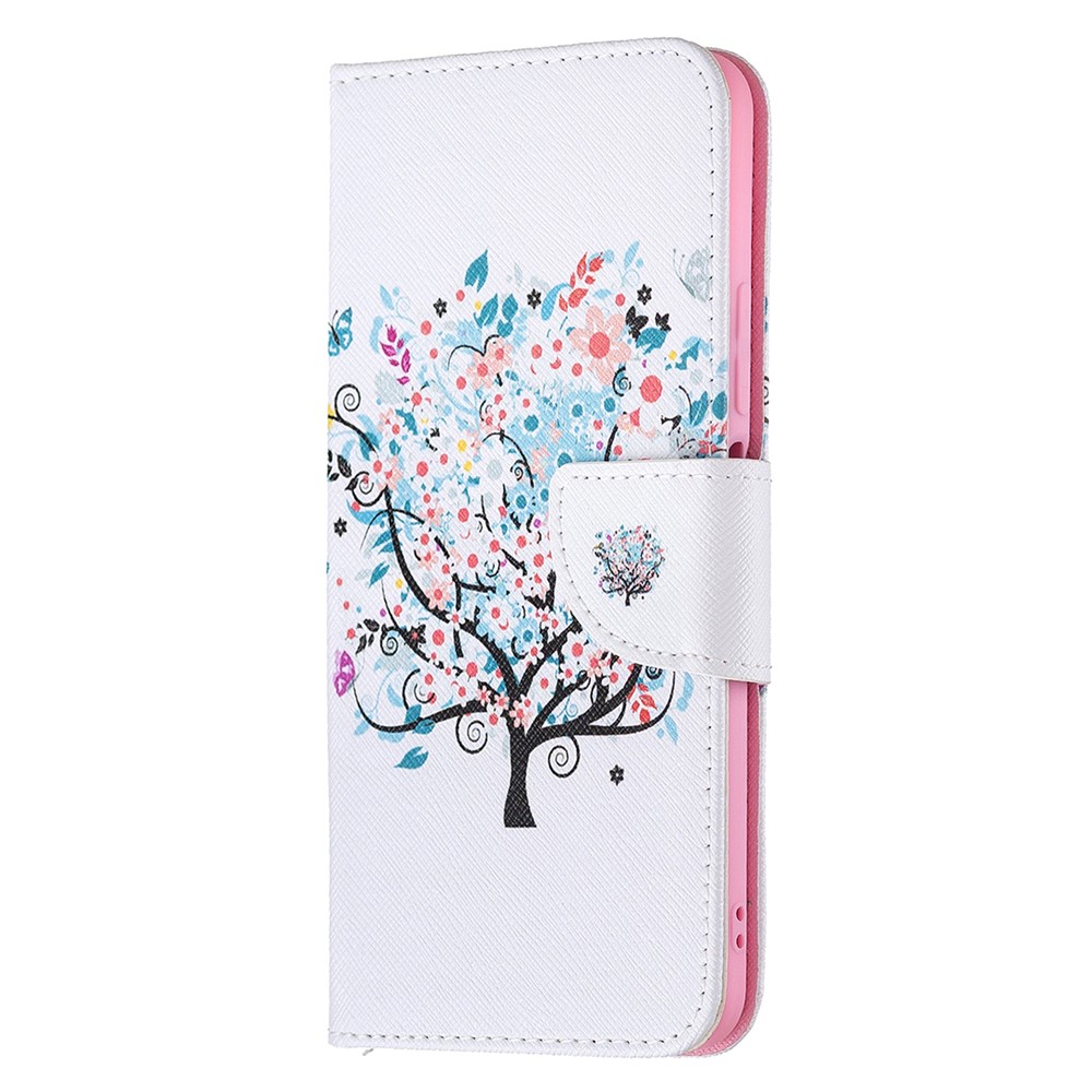 Pattern Printing Full Protection Leather Wallet Stand Phone Case for Xiaomi Mi 11 Lite 4G / 5G - Flowered Tree-2
