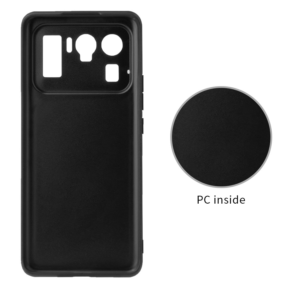 Premium PU Leather Coated Soft Back Cover with Flexible Kickstand for Xiaomi Mi 11 Ultra - Carbon Fiber Texture ??-4