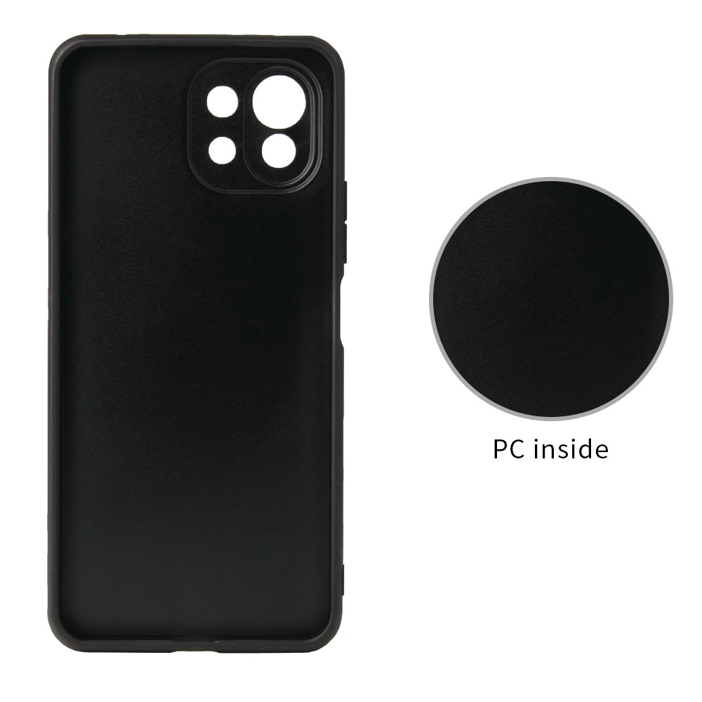 Full Body Scratch Resistant PU + TPU Ring-Shape Kickstand Protective Phone Cover for Xiaomi Mi 11 Lite 5G / 4G - Carbon Fiber Texture-4