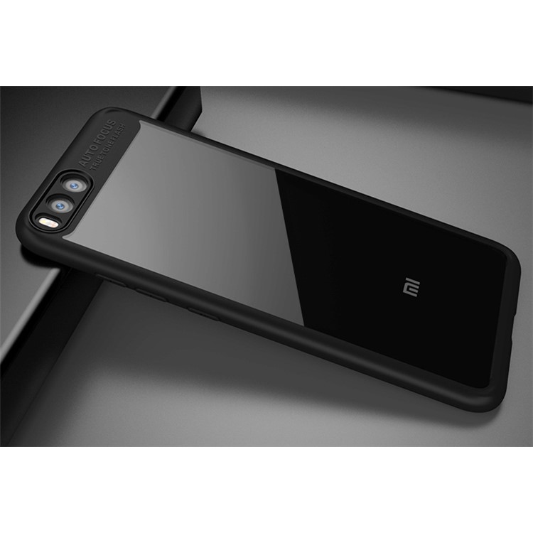 IPAKY for Xiaomi Mi 6 Hybrid TPU Frame + Clear Acrylic Phone Shell - Black-2
