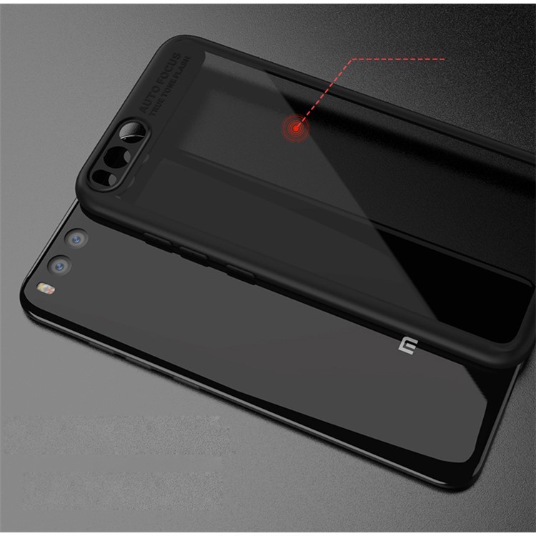 IPAKY for Xiaomi Mi 6 Hybrid TPU Frame + Clear Acrylic Phone Shell - Black-3