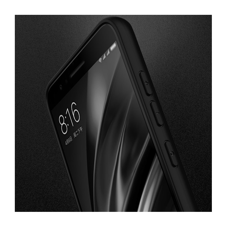 IPAKY for Xiaomi Mi 6 Hybrid TPU Frame + Clear Acrylic Phone Shell - Black-5