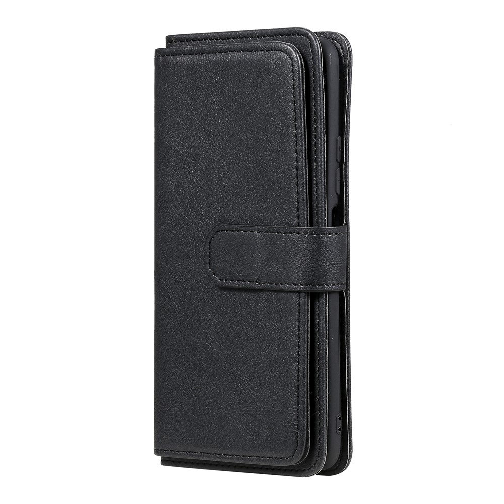 Multi-function 10 Card Slots Wallet Shell for Xiaomi Redmi K40/K40 Pro/Poco F3 Case - Black-3