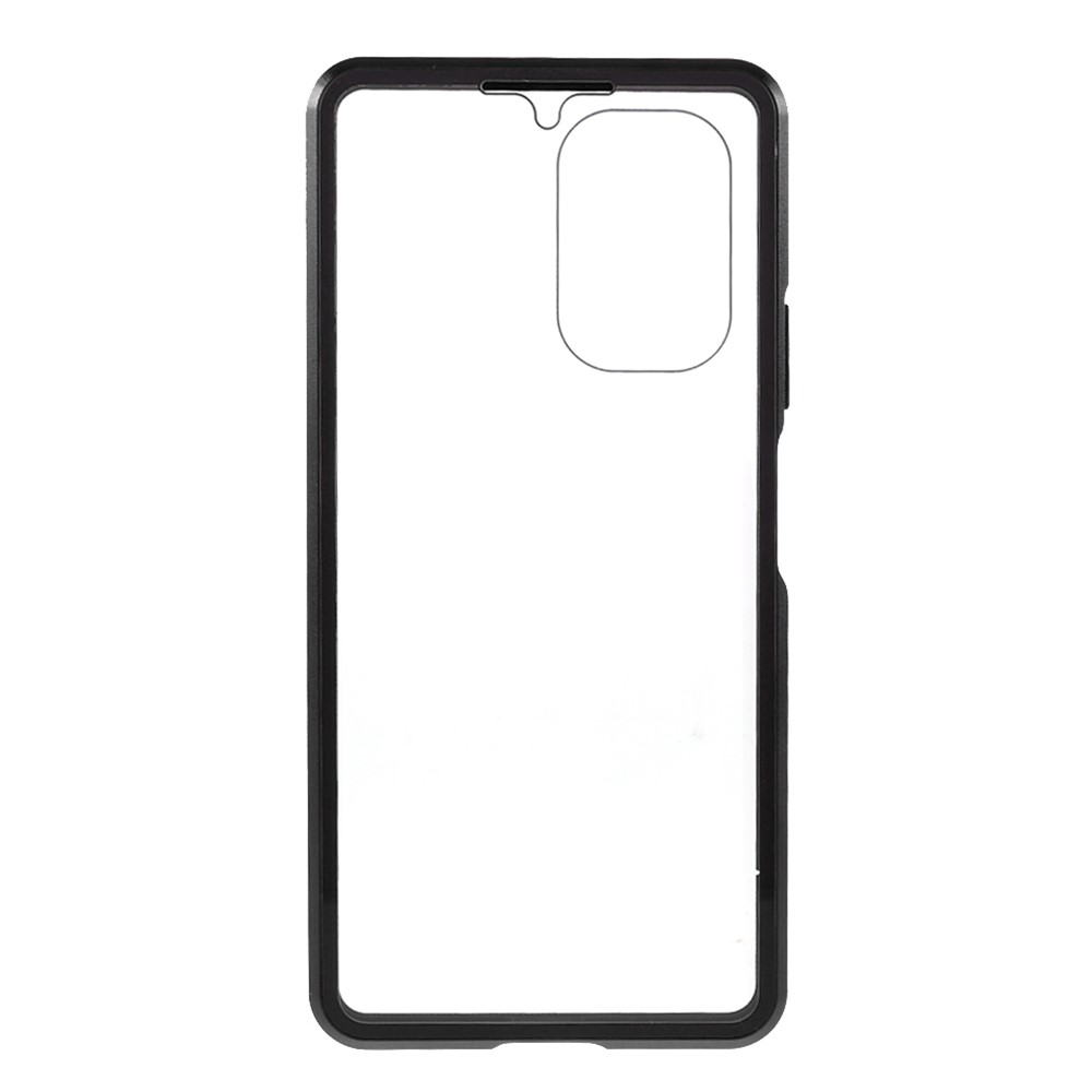 All-round Protection Magnetic Closed Design Metal Frame + Ultra Clear Double-sided Tempered Glass Phone Shell for Xiaomi Redmi K40/K40 Pro/Mi 11i/Poco F3 - Black-3