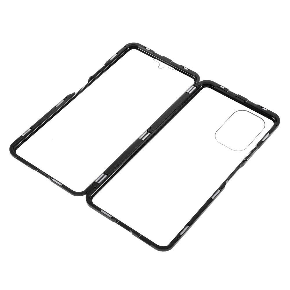 All-round Protection Magnetic Closed Design Metal Frame + Ultra Clear Double-sided Tempered Glass Phone Shell for Xiaomi Redmi K40/K40 Pro/Mi 11i/Poco F3 - Black-7
